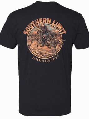 SL-124 SOUTHERN LIMIT SKULL BULL RIDER BLACK 2X
